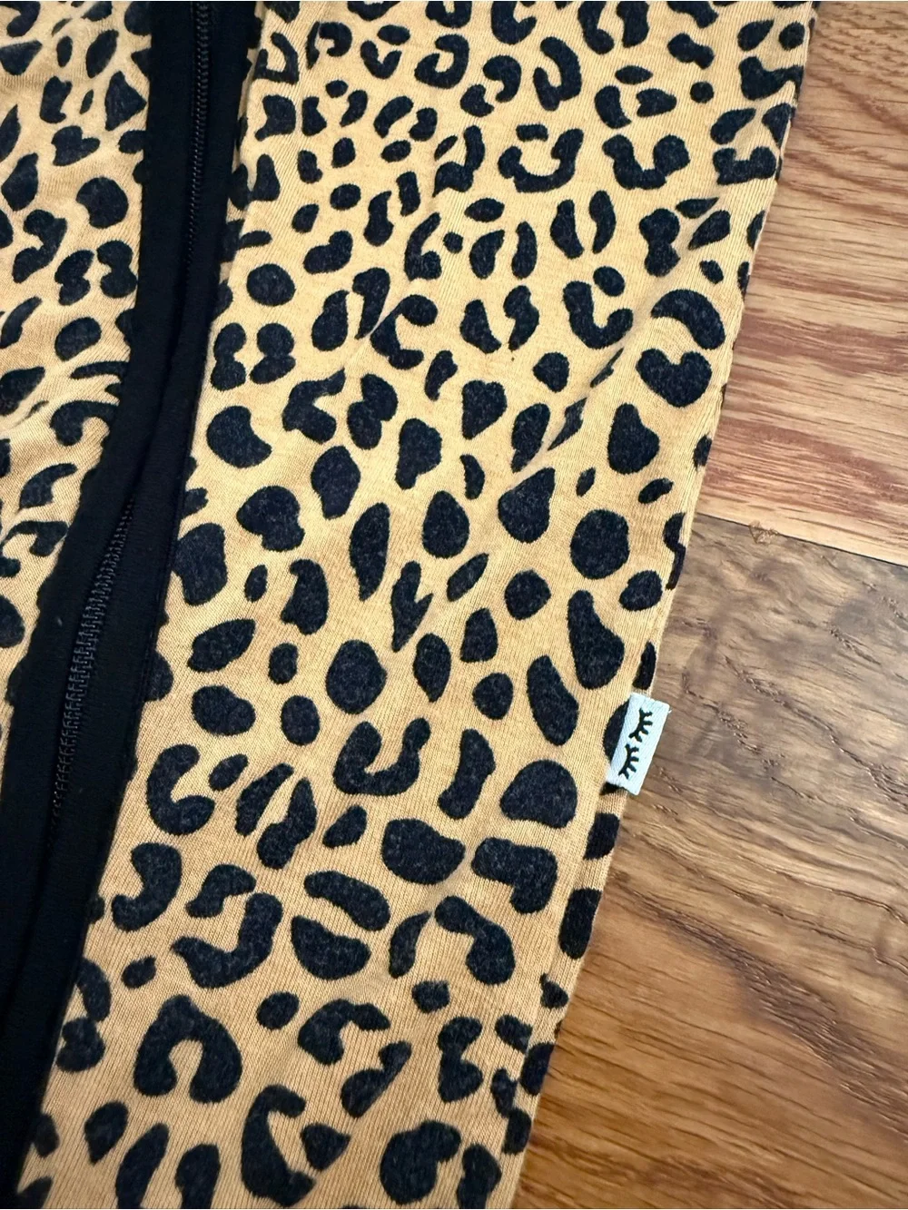 Little Sleepies Pajama Zippies with Leopard Print Size 6-12 Months